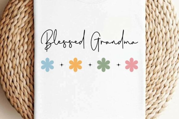 Blessed Grandma Floral SVG T-shirt PNG Graphics and Illustrations Review