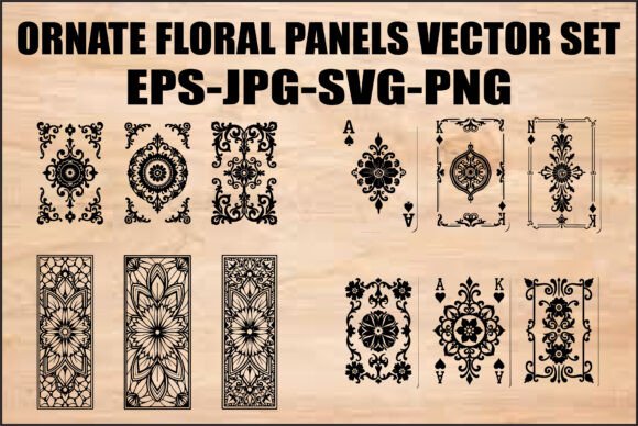 Classic Laser Cut Floral Set: Graphics and Illustrations for Branding