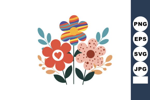 Colorful Floral Bouquet with Red, Orange