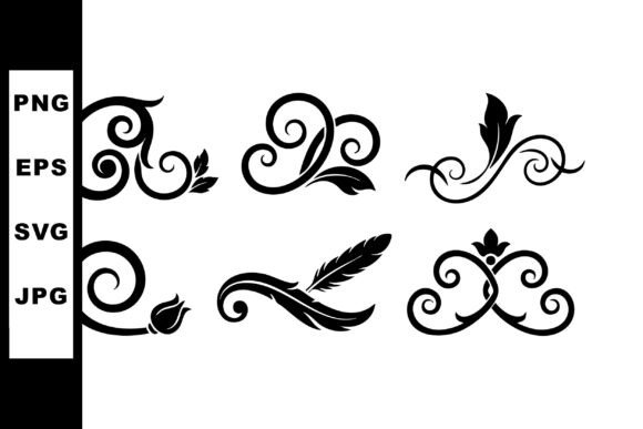 Decorative Swirl Floral Elements Vector Graphics and Illustrations Review