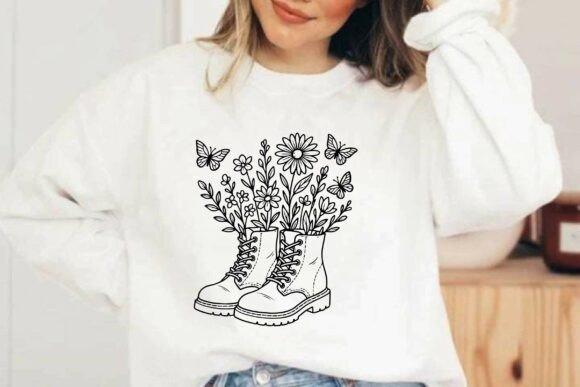 Floral Boots Clipart Vector Sublimation Graphics and Illustrations Review
