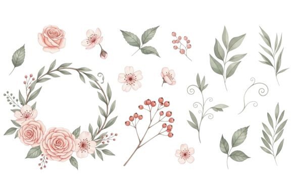 Floral Wreath and Leaves Set Review