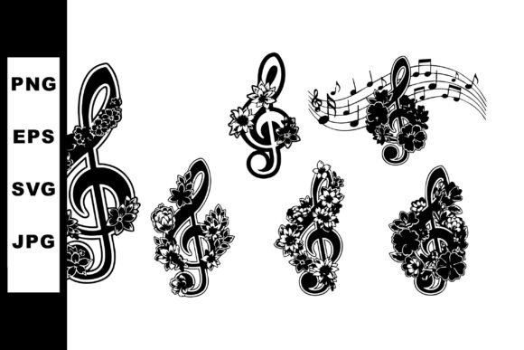 Musical Notes Floral Vector Art Review