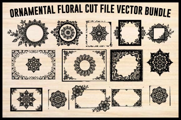 Ornamental Floral Lotus Vector Bundle: Premium Graphics & Illustrations