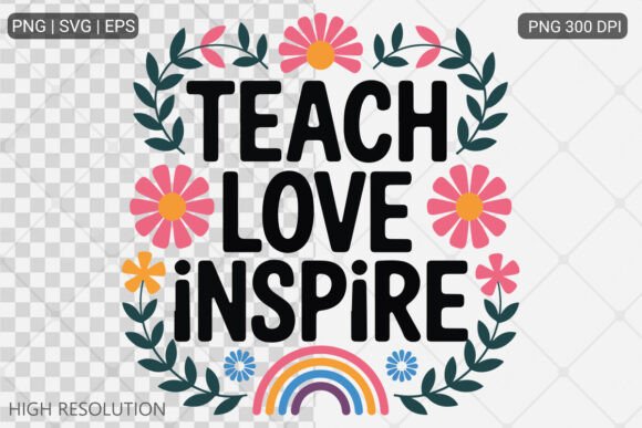Teacher Boho Floral PNG SVG Sublimation Review