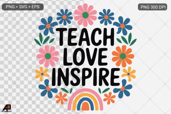 Teacher Boho Floral SVG PNG Sublimation Graphics and Illustrations Review